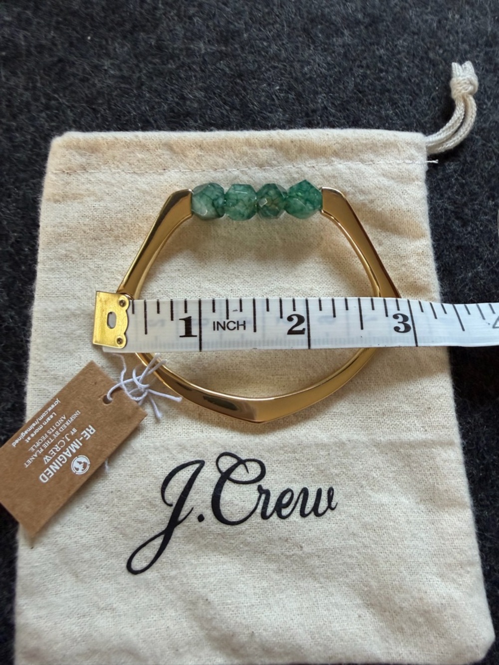 J. Crew Gold-Tone Bracelet with Faceted Beads - Picture 10 of 10